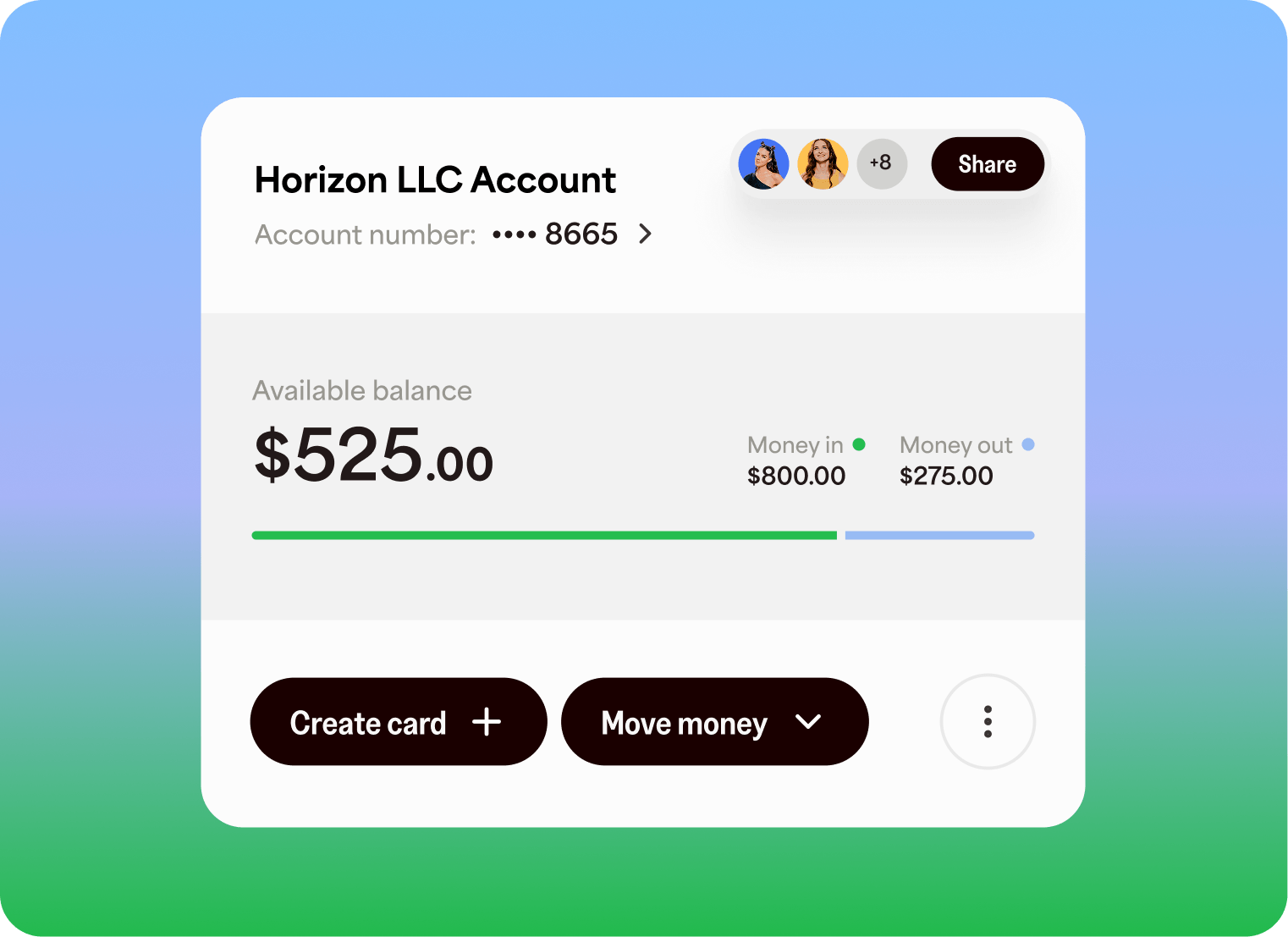 Create a client account in one click with its own routing details